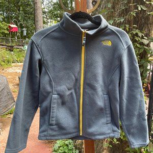 The North Face TNF Fleece Jacket Coat Gray Nice Condition Boys Medium